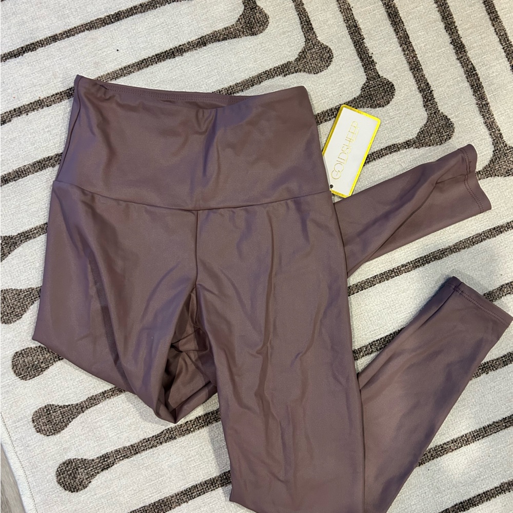 HERS - Brand new Gold Sheep purple/iridescent leggings
